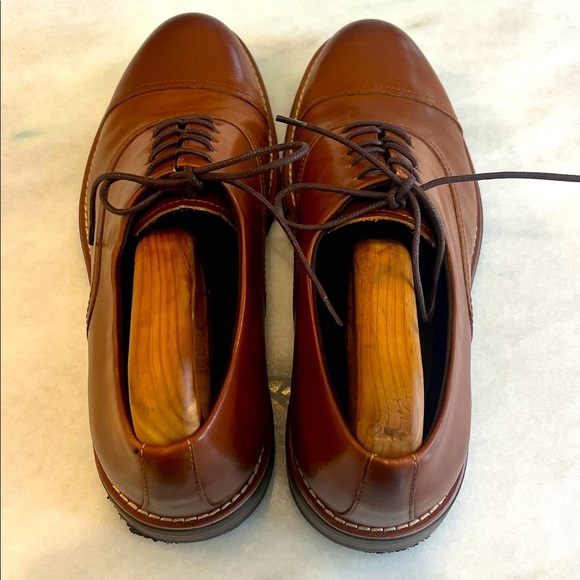 Kenneth Cole Reaction Klay Cap Toe Oxford with Flex Cognac Brown Shoes Size 10.5 - Picture 4 of 10